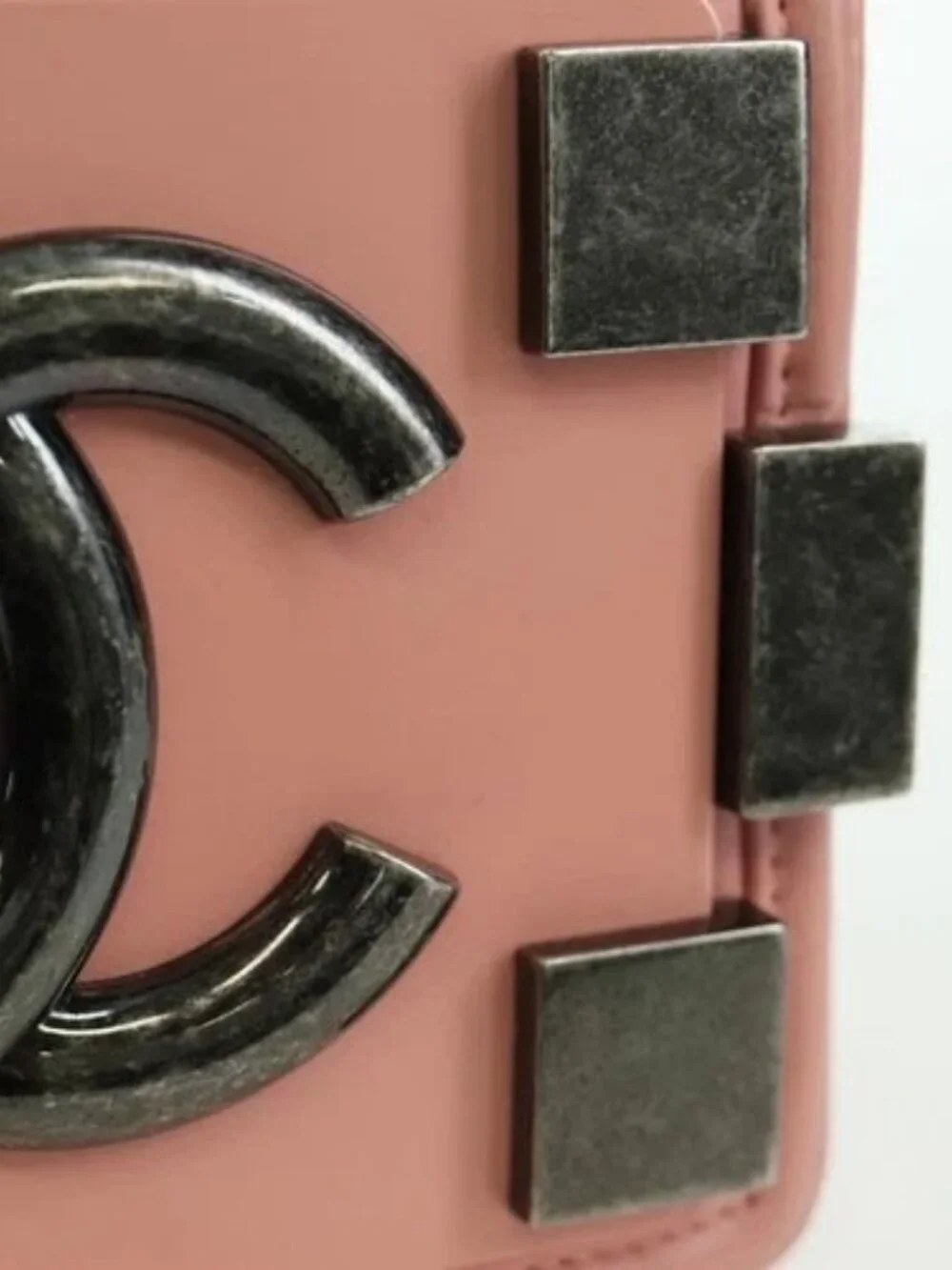 CHANEL Matelasse Lego Boy Chain Shoulder Bag Lamb Skin Pink CC Auth 172559SAM